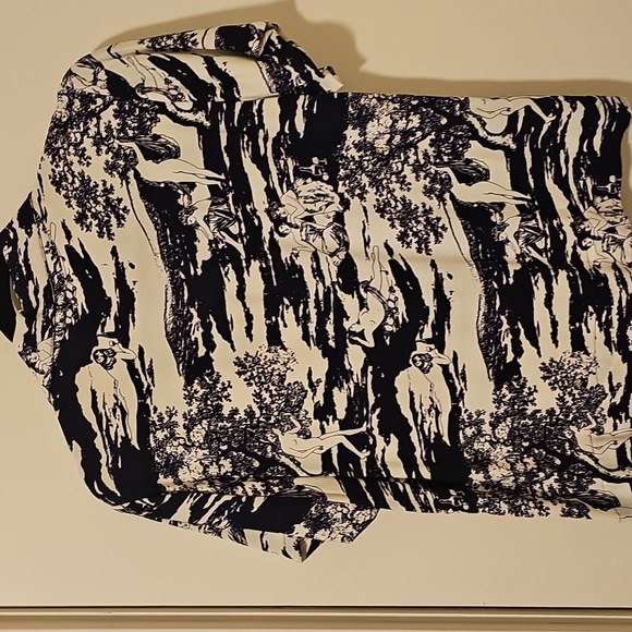 Reformation Cuba Button Down Shirt In Naked Lunch Pring - Picture 6 of 6